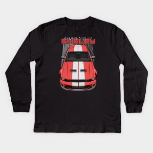 Mustang Shelby GT500 2007-2009-red Kids Long Sleeve T-Shirt